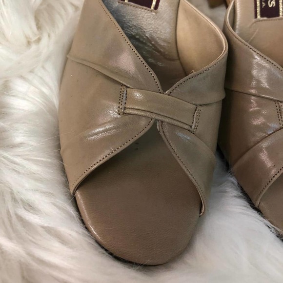 Jack Rogers Lightweight Tan Leather Wedges 6.5